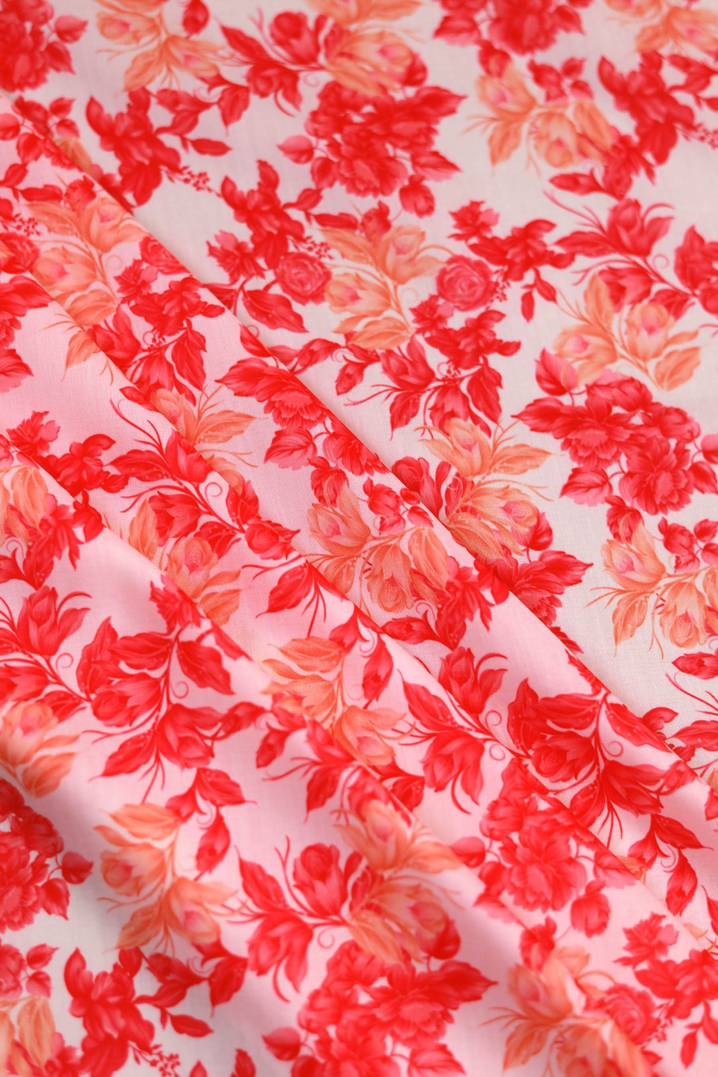 Peach Petal Whisper Muslin Printed Fabric