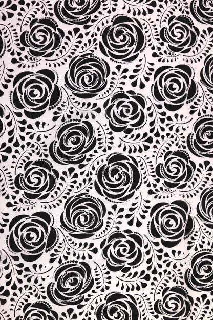 Ivory Noir Garden Muslin Printed Fabric