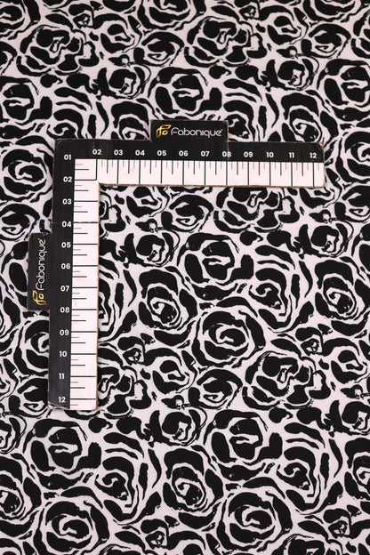 Shadow Blossom Muslin Printed Fabric