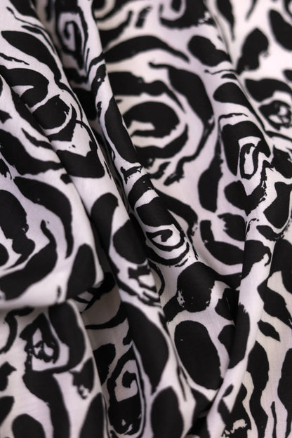 Noir Bloom Unstitched Fabric Combo