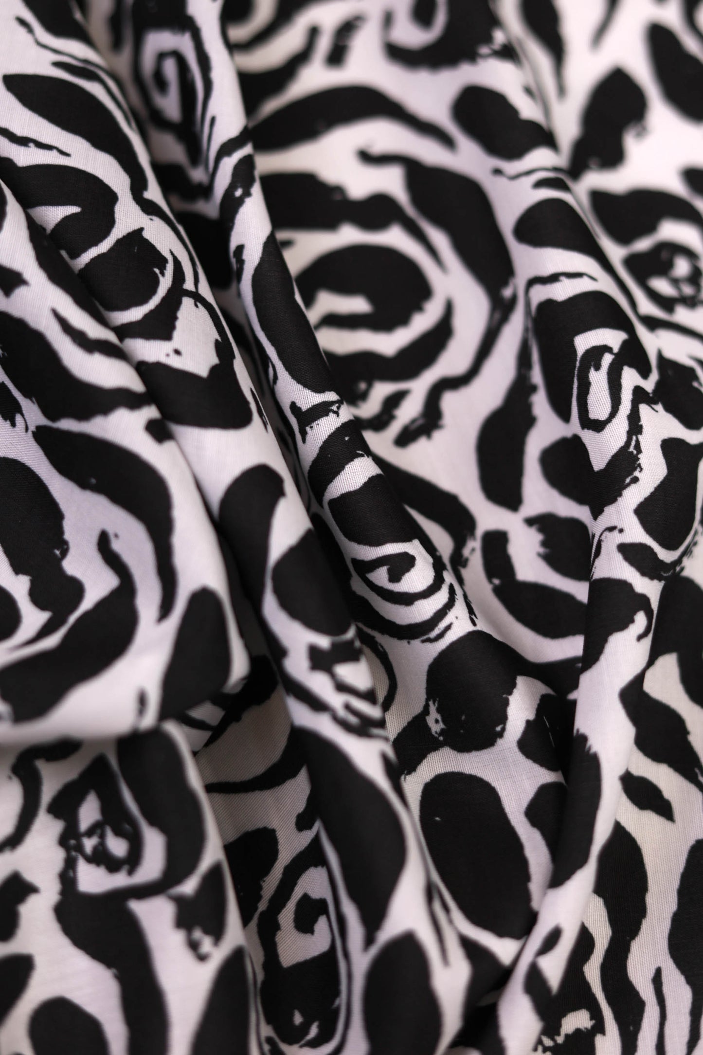 Shadow Blossom Muslin Printed Fabric