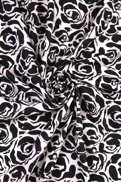Noir Bloom Unstitched Fabric Combo