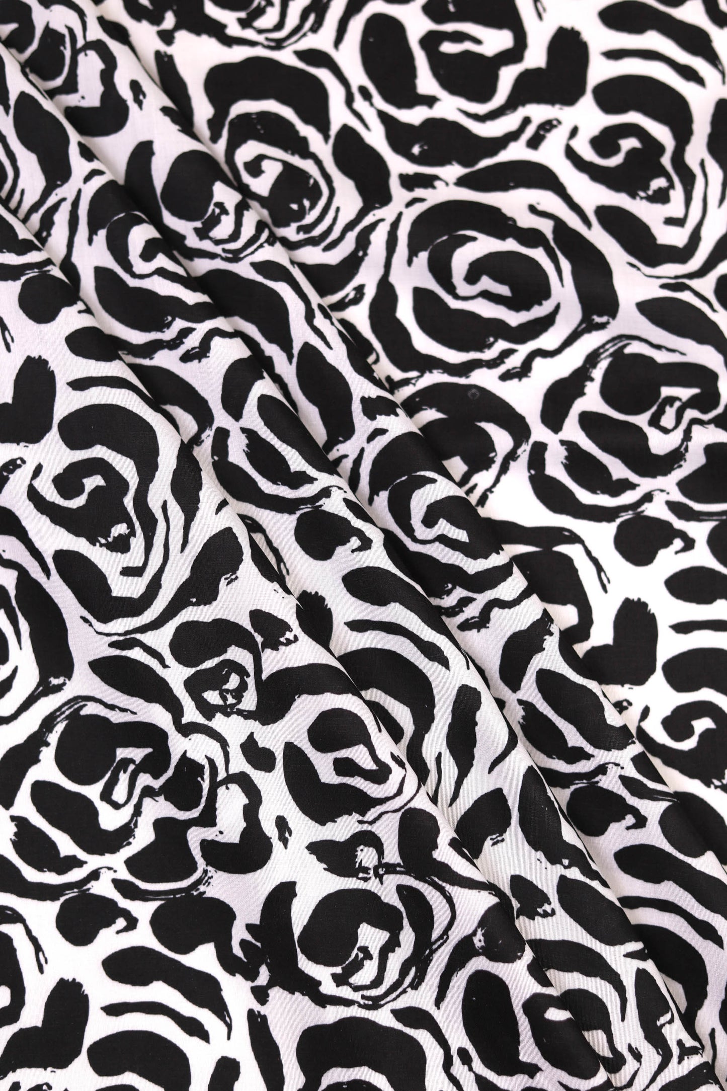 Shadow Blossom Muslin Printed Fabric