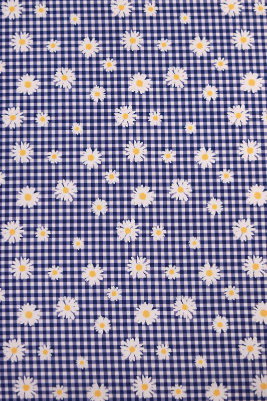 Summer Daisy Veil Muslin Printed Fabric