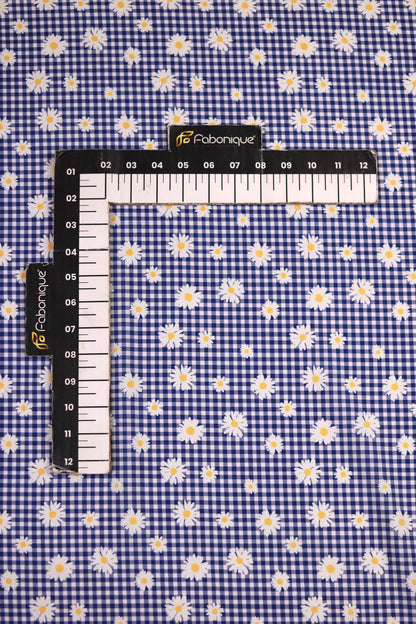 Summer Daisy Veil Muslin Printed Fabric