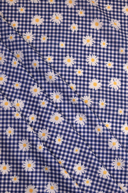 Summer Daisy Veil Muslin Printed Fabric
