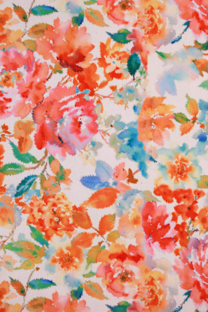 Serenade of Petals Muslin Printed Fabric