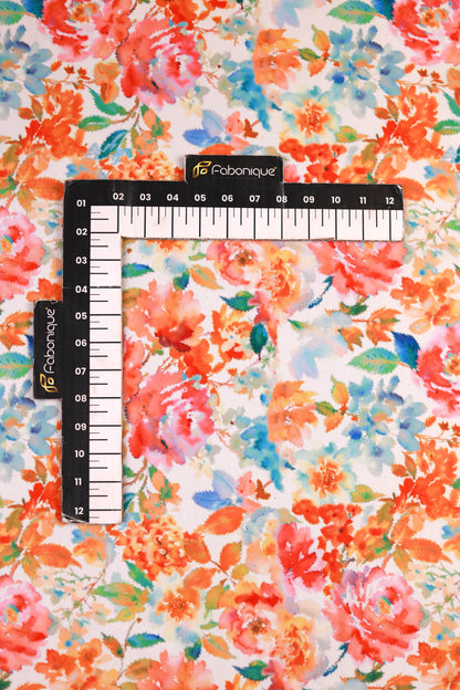 Serenade of Petals Muslin Printed Fabric