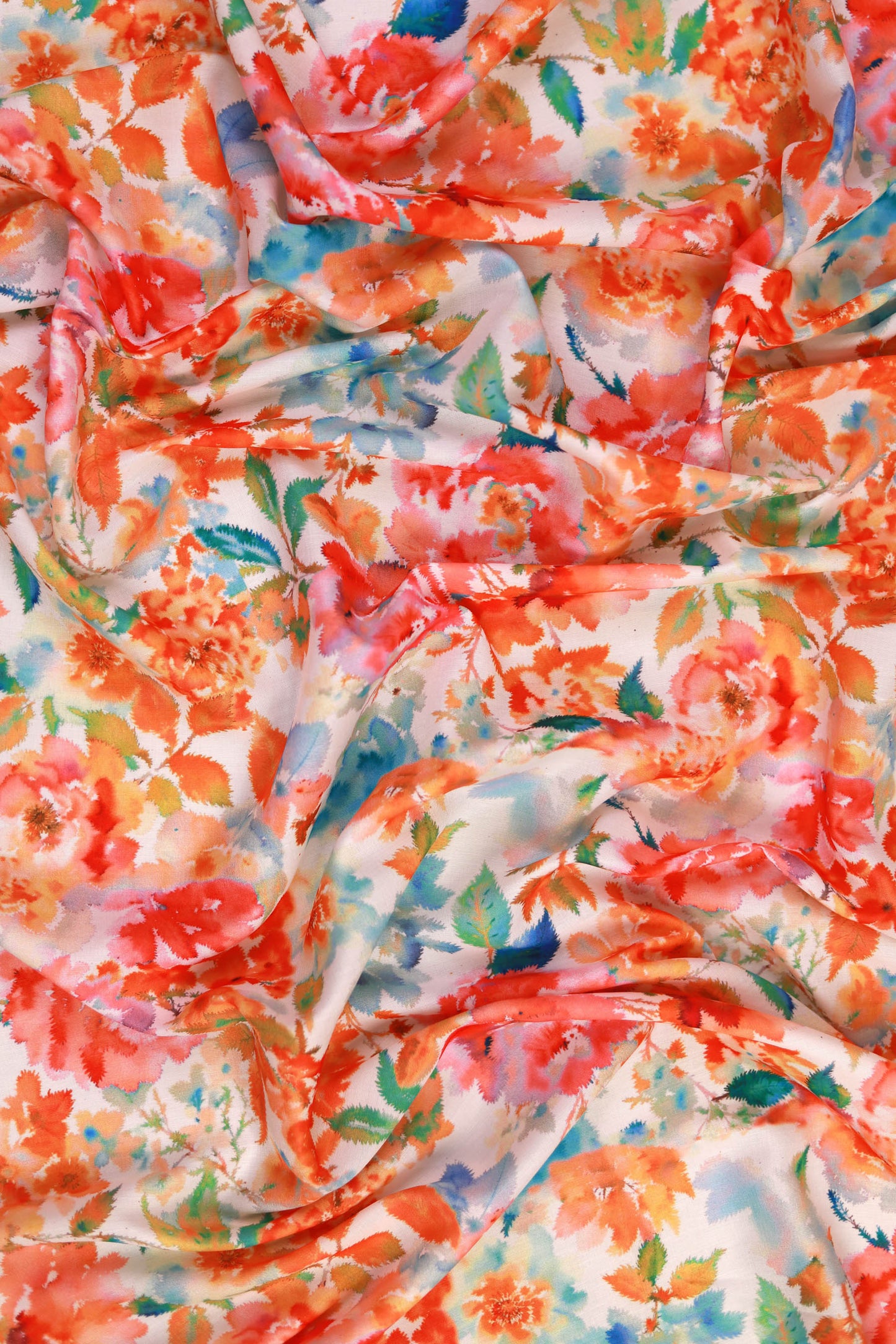 Serenade of Petals Muslin Printed Fabric