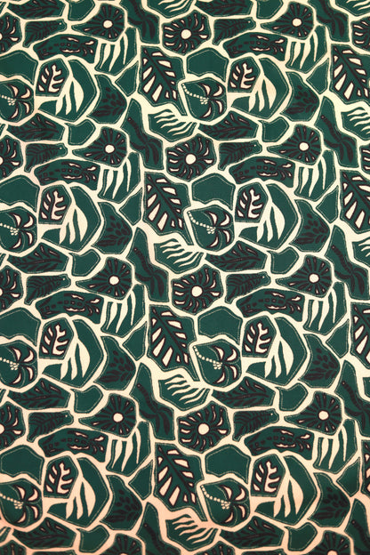 Emerald Leaf Unstitched Fabric Combo