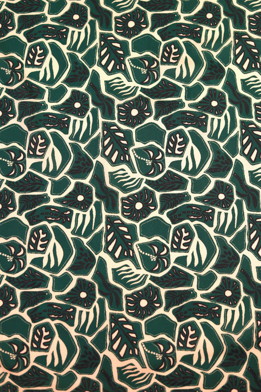 Leaf Whisper Muslin Printed Fabric