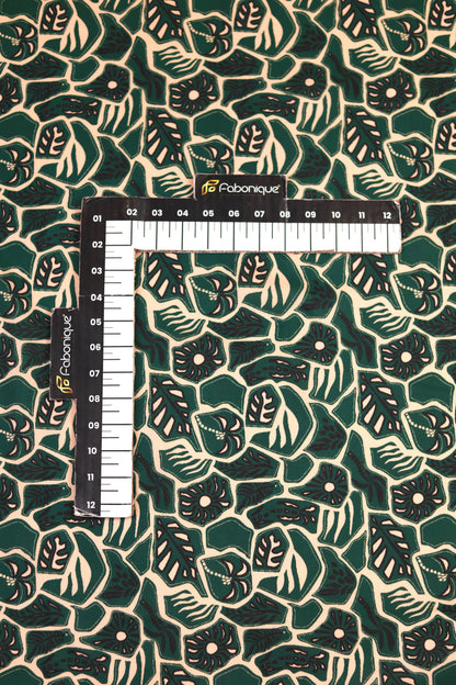 Leaf Whisper Muslin Printed Fabric