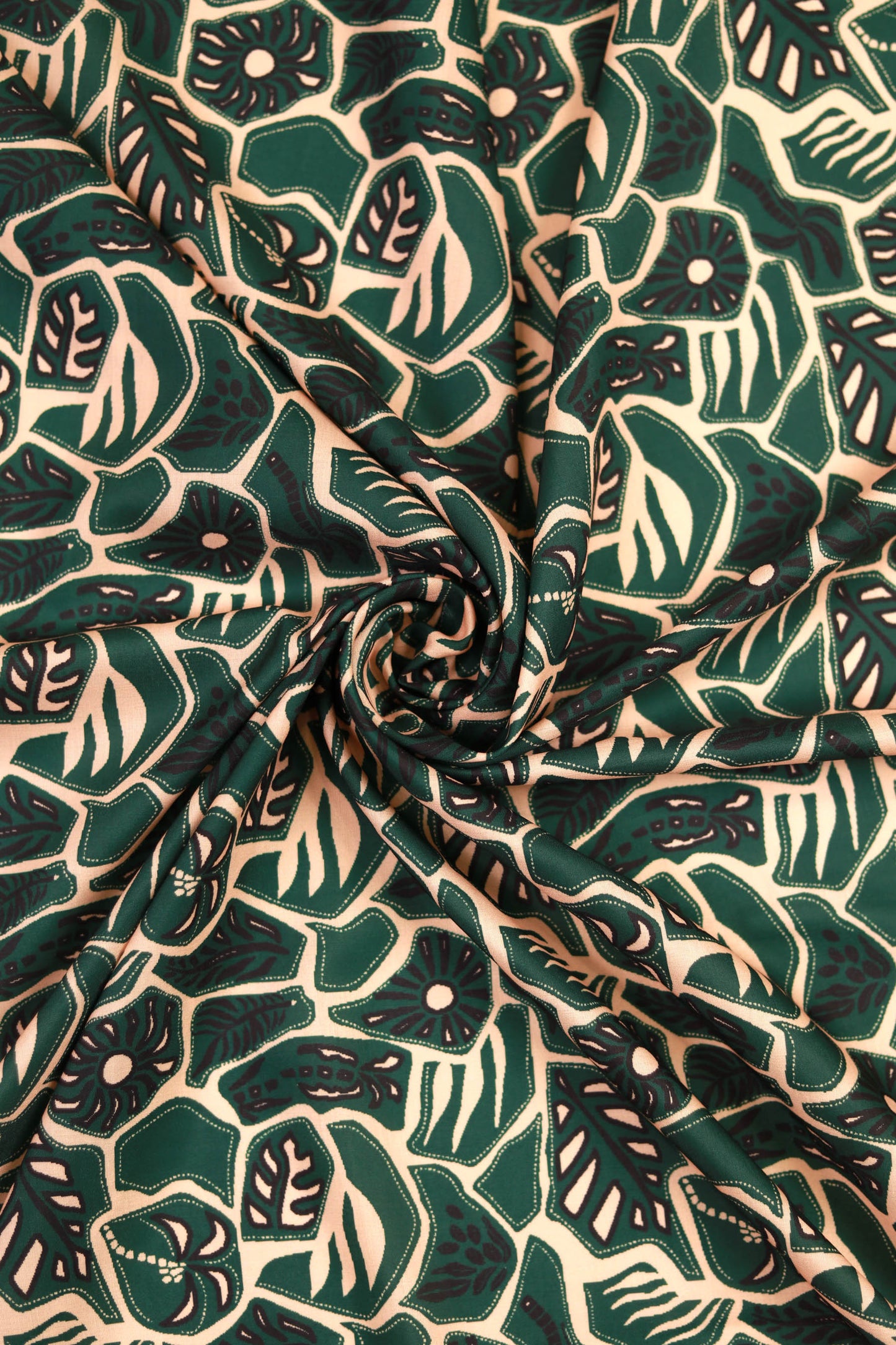 Leaf Whisper Muslin Printed Fabric