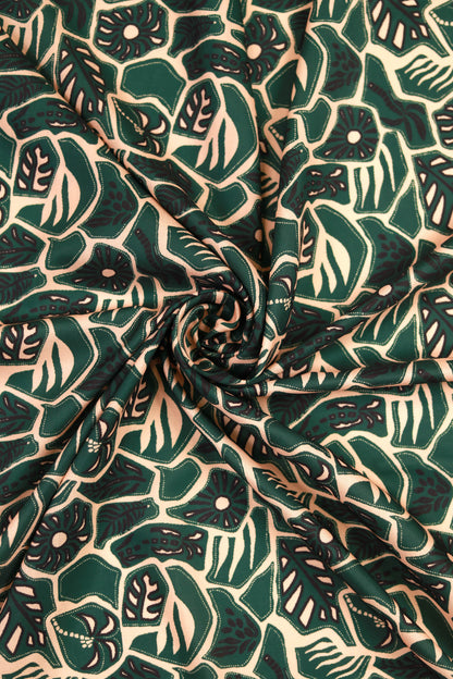 Leaf Whisper Muslin Printed Fabric