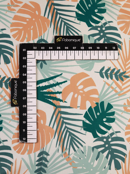 Coral Grove Muslin Printed Fabric