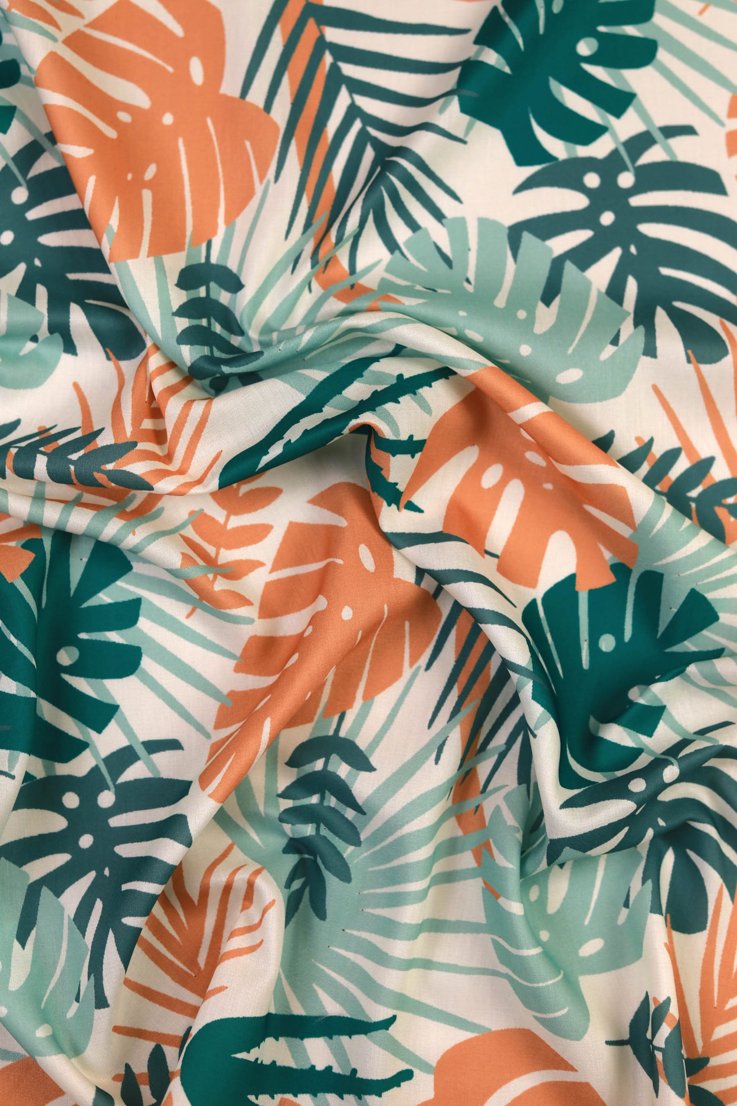 Coral Grove Muslin Printed Fabric