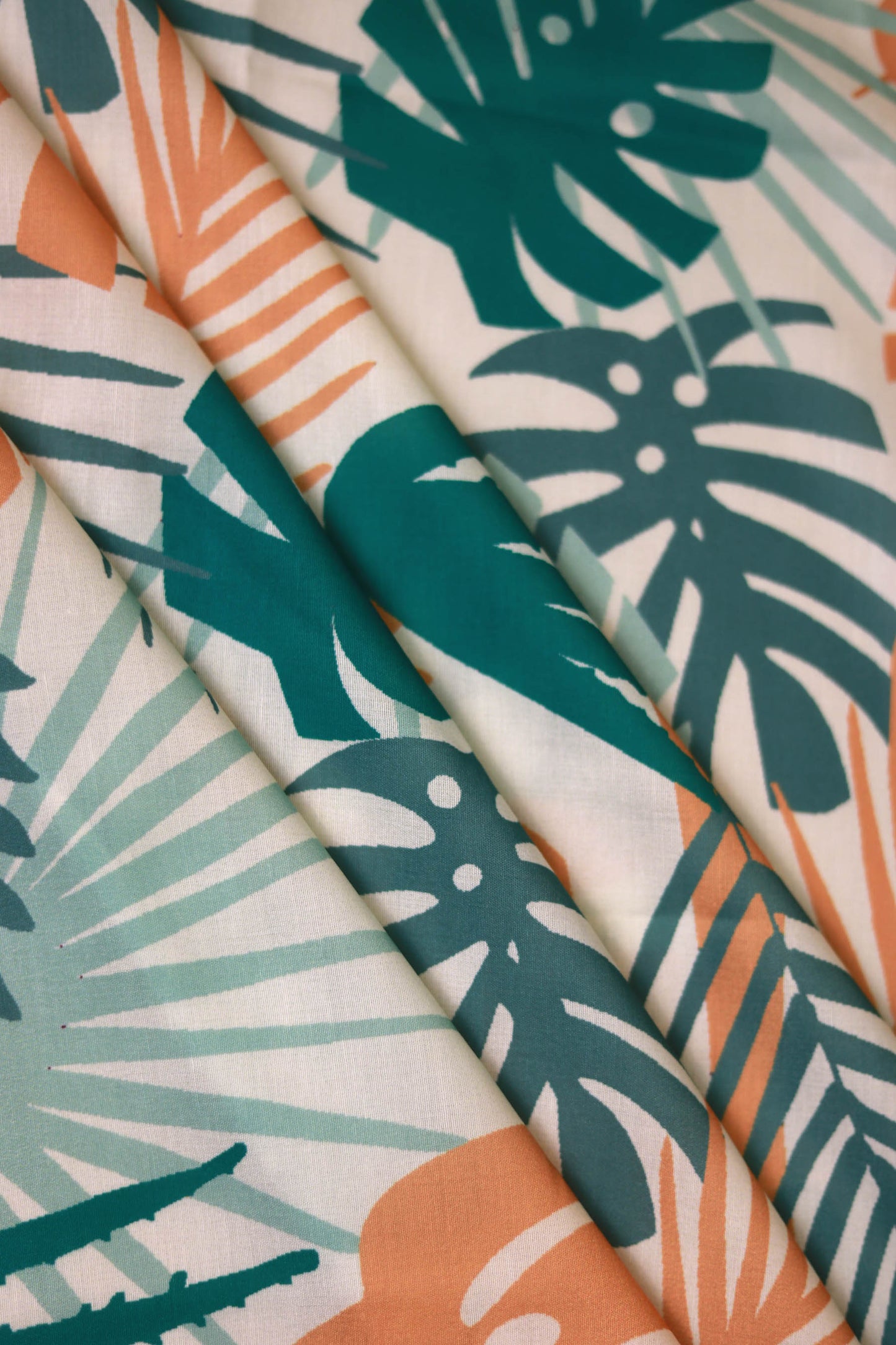 Coral Grove Muslin Printed Fabric