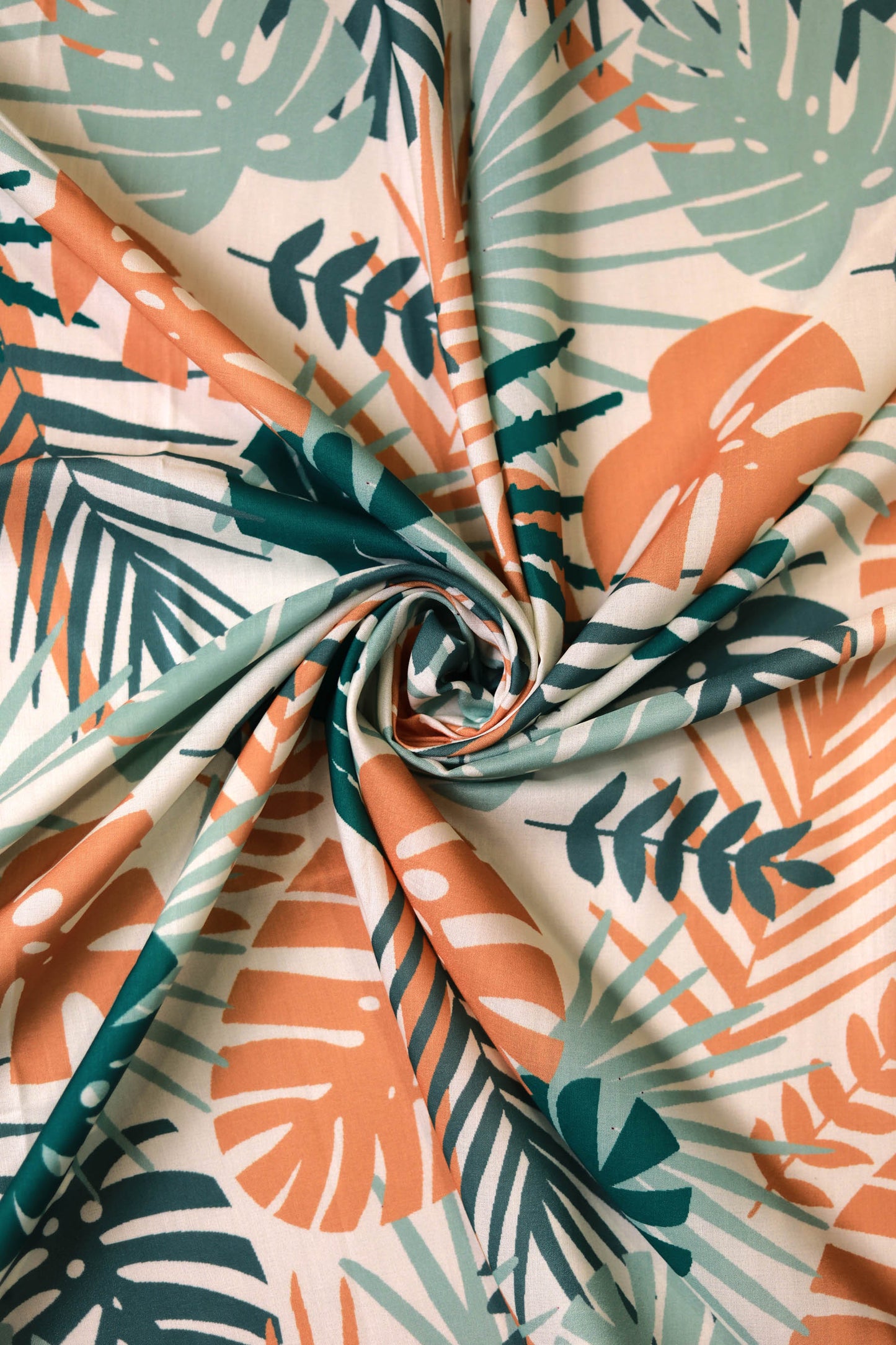 Coral Grove Muslin Printed Fabric