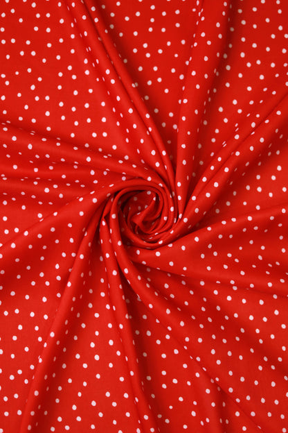 Cherry Dot Muslin Printed Fabric