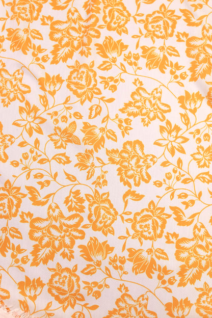 Lemon Glow Veil Muslin Printed Fabric