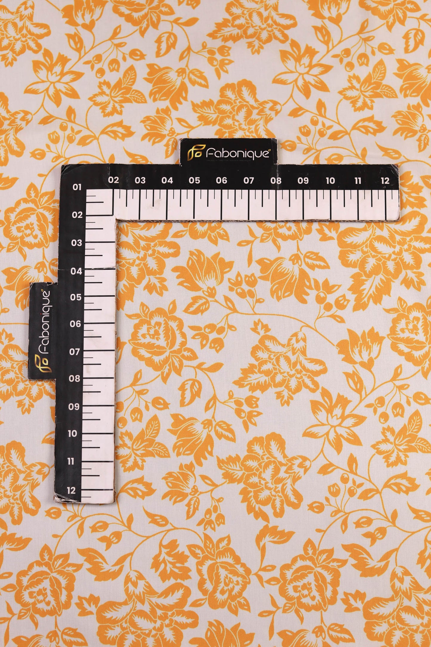 Lemon Glow Veil Muslin Printed Fabric