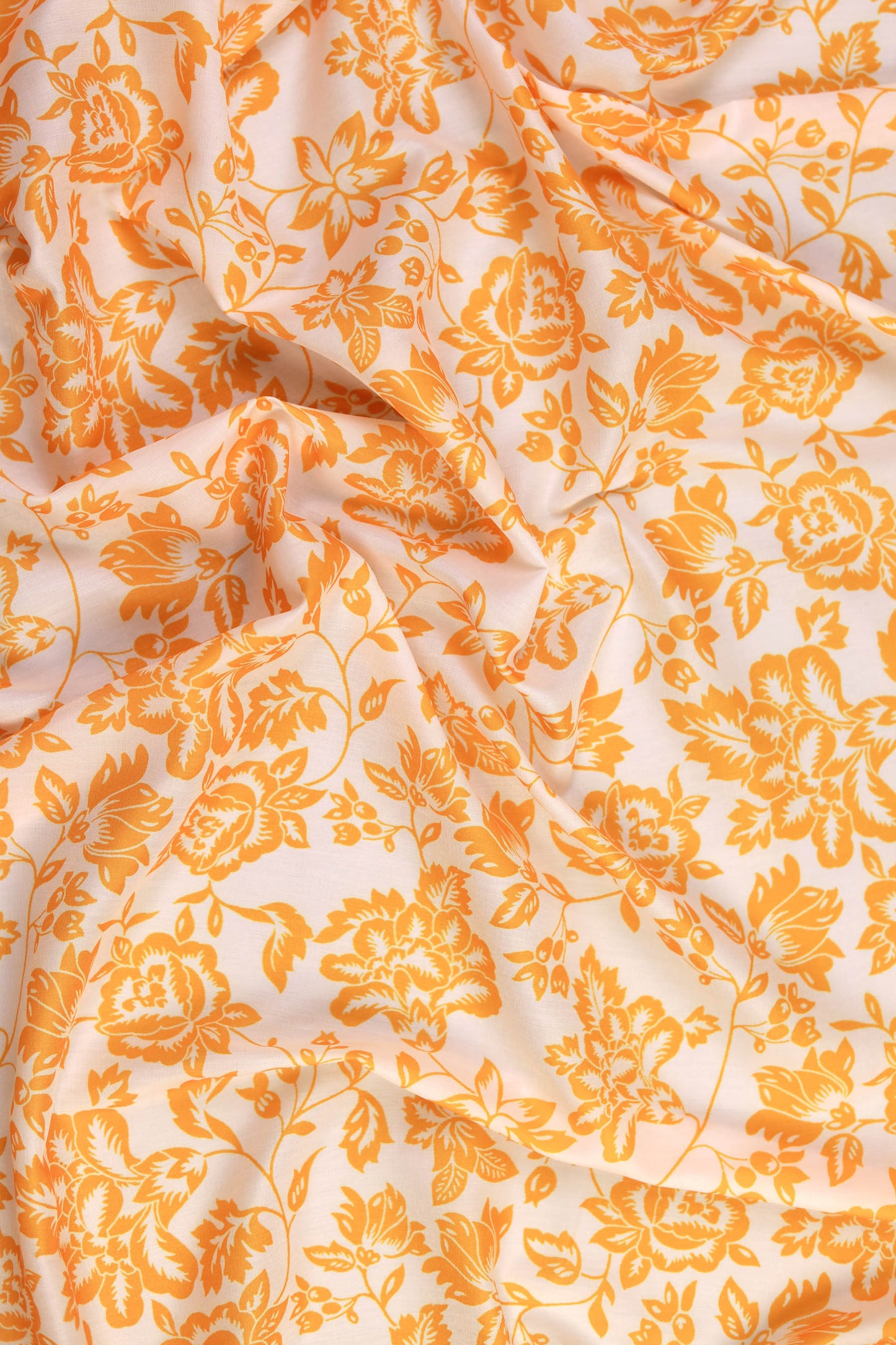 Lemon Glow Veil Muslin Printed Fabric