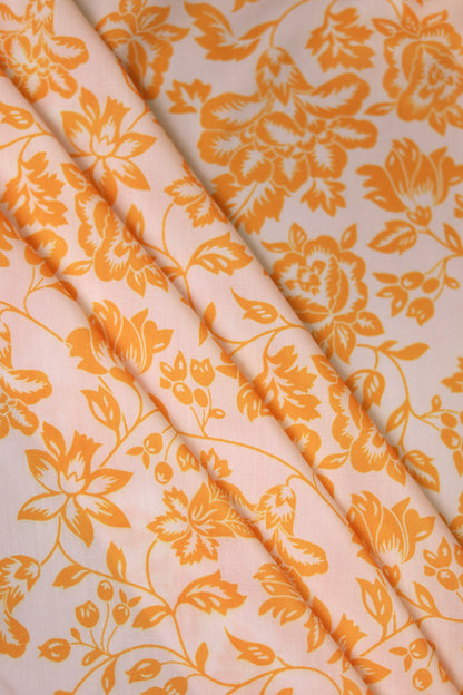 Golden Bloom Unstitched Fabric Combo