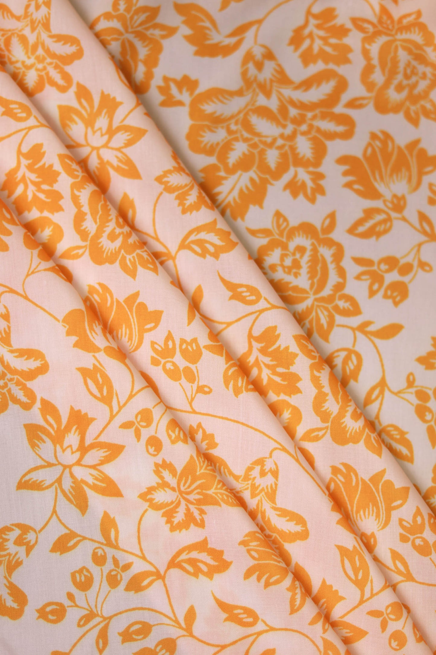 Lemon Glow Veil Muslin Printed Fabric