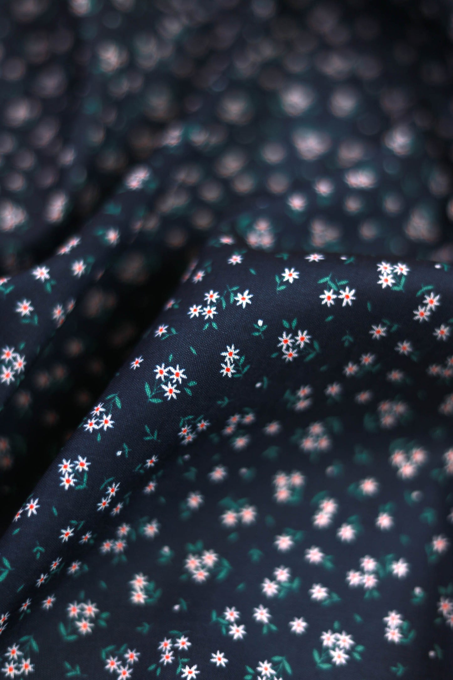 Dusky Daisies Muslin Printed Fabric