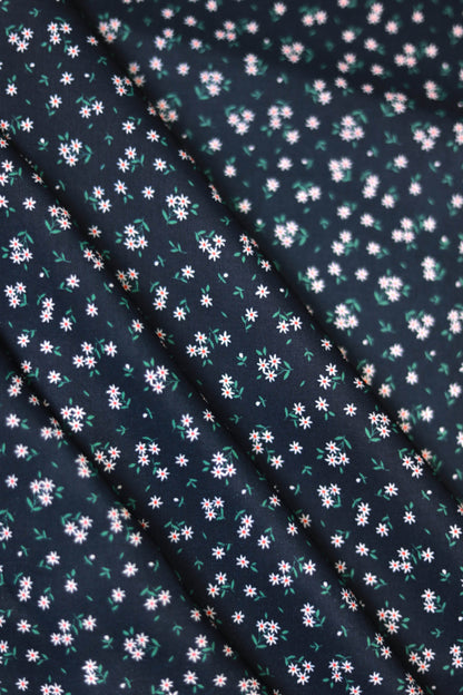 Dusky Daisies Muslin Printed Fabric