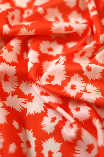 Fiery Blossom Veil Muslin Printed Fabric