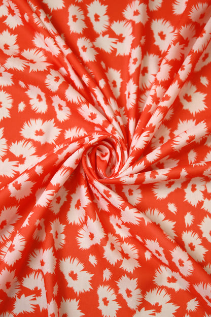 Fiery Blossom Veil Muslin Printed Fabric