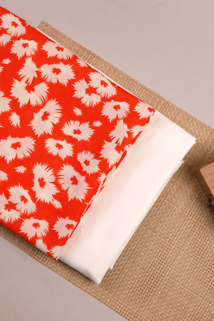 Fiery Bloom Unstitched Fabric Combo