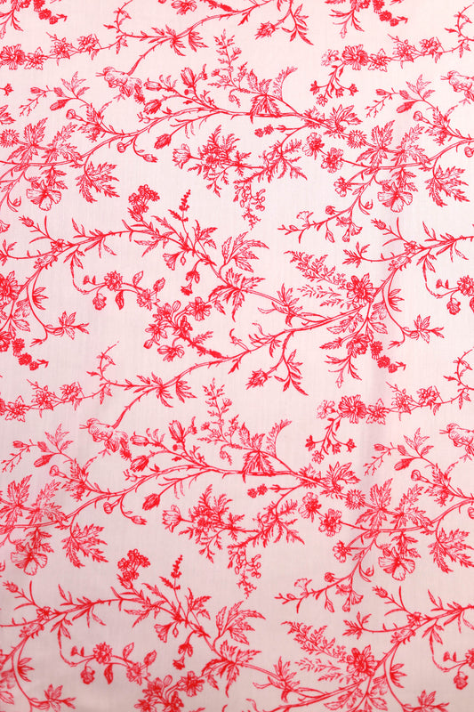 Roselle Whisper Muslin Printed Fabric