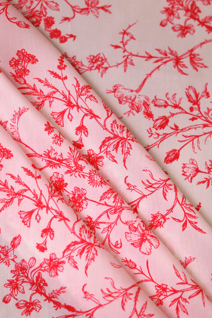 Roselle Whisper Muslin Printed Fabric