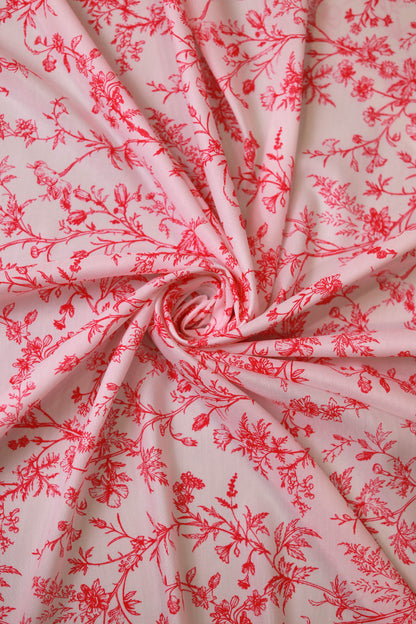 Roselle Whisper Muslin Printed Fabric