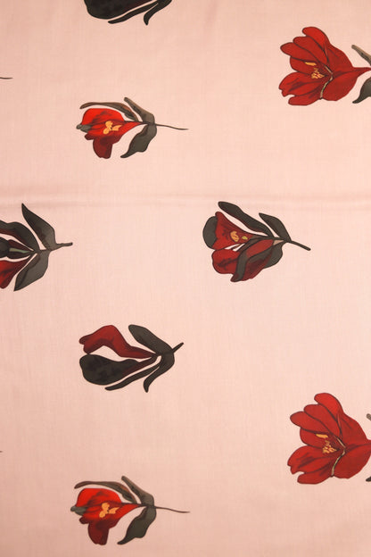 Crimson Bloom Unstitched Fabric Combo