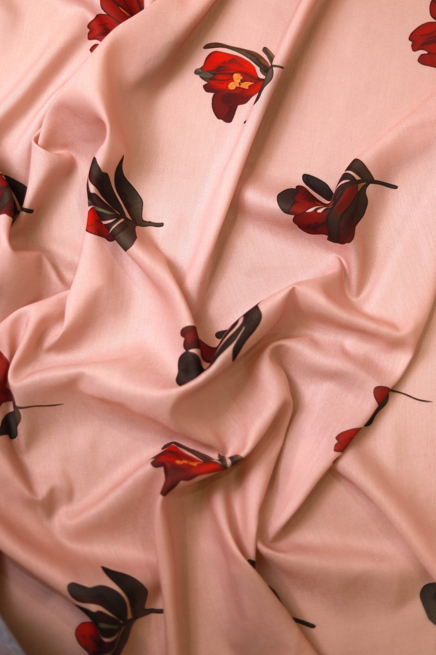 Serenity Bloom Muslin Printed Fabric