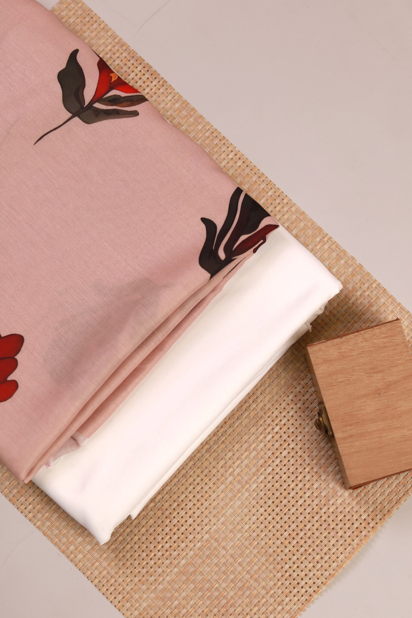 Crimson Bloom Unstitched Fabric Combo
