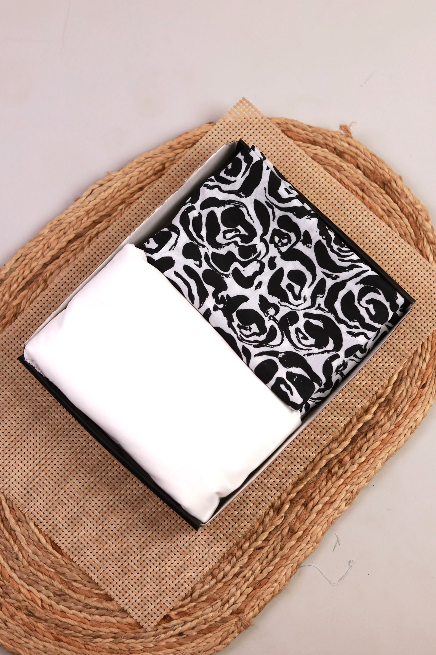 Noir Bloom Unstitched Fabric Combo