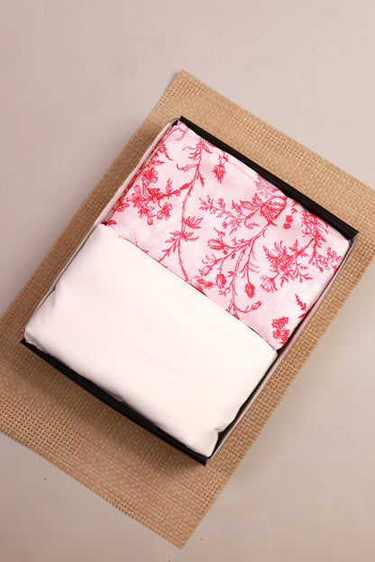 Blush Elegance Unstitched Fabric Combo