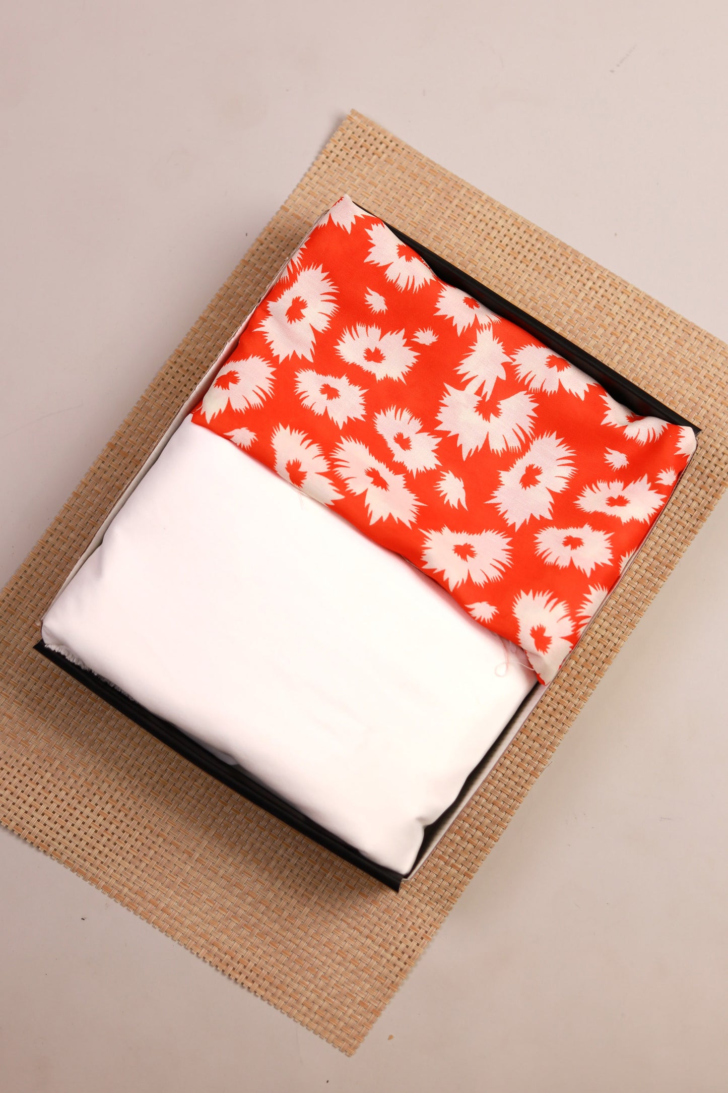 Fiery Bloom Unstitched Fabric Combo