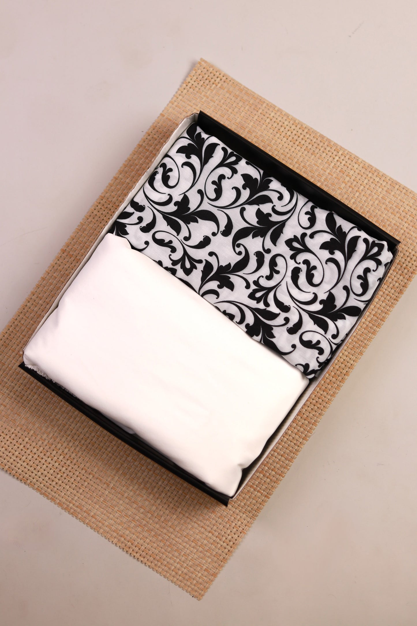 Noir Elegance Unstitched Fabric Combo