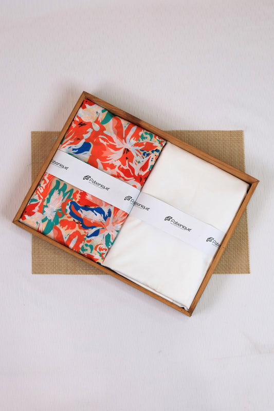Vibrant Bloom Unstitched Fabric Combo