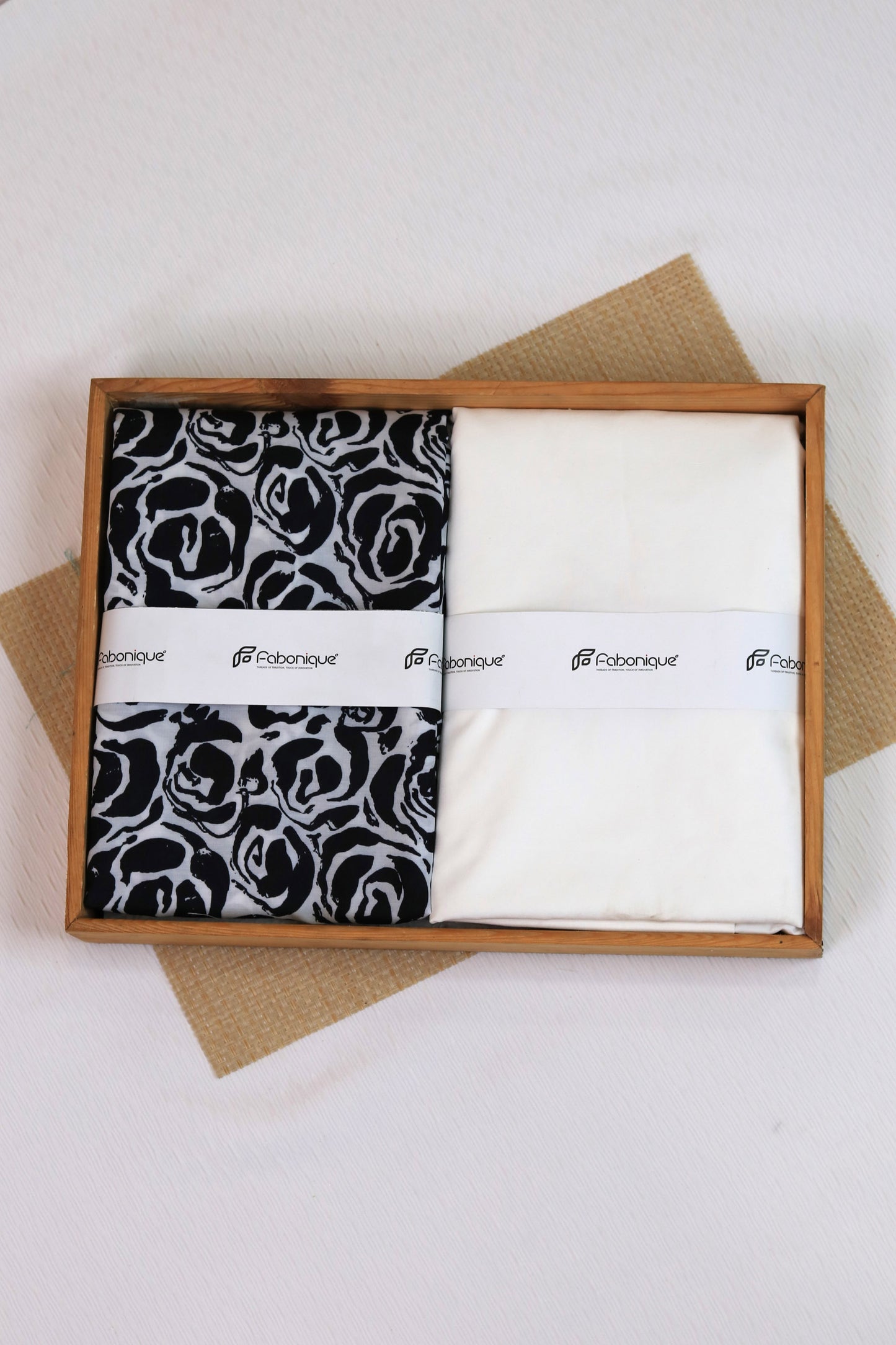 Noir Bloom Unstitched Fabric Combo