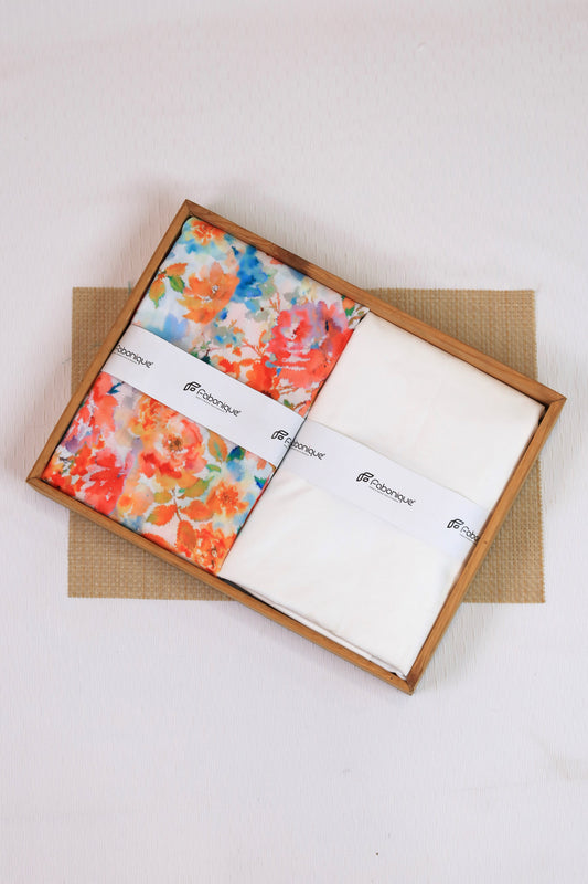 Sunset Bloom Unstitched Fabric Combo