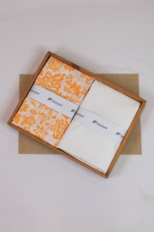 Golden Bloom Unstitched Fabric Combo