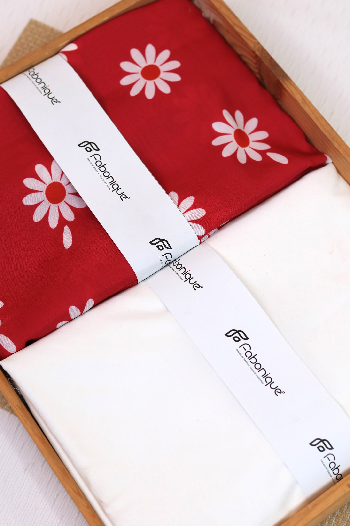 Scarlet Daisy Unstitched Fabric Combo