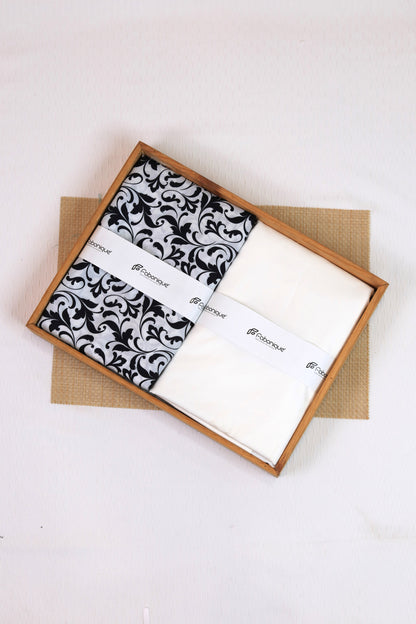 Noir Elegance Unstitched Fabric Combo