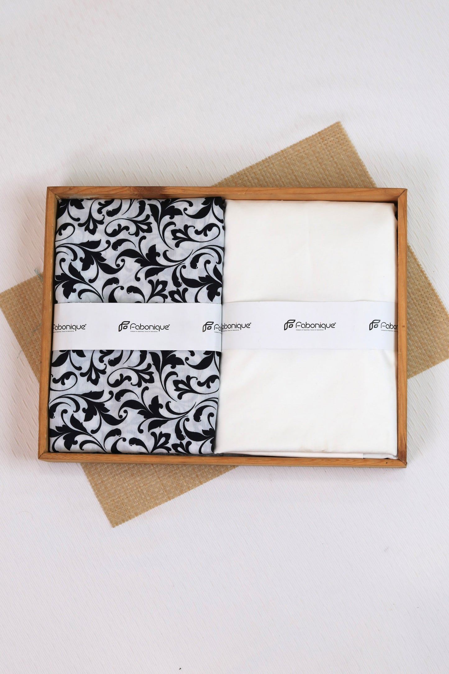 Noir Elegance Unstitched Fabric Combo